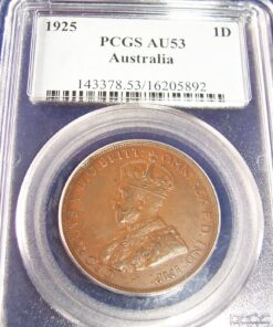 1925 Penny PCGS AU53 - graded about unc