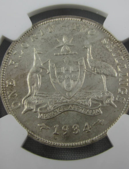 1934 Florin. MS61 - Nice coin