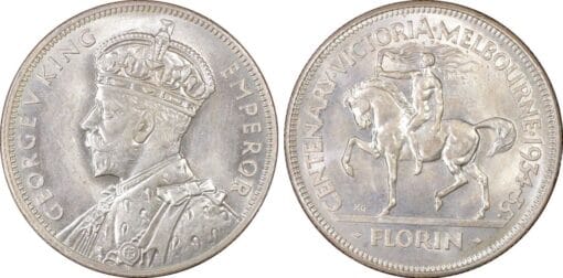 1934/5 Centenary Florin MS64 - outstanding coin