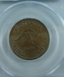 1939 Roo Half Penny PCGS AU58