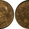 1942 (m) half penny PCGS MS62RB