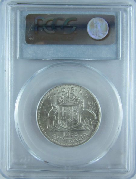 1958 Florin. PCGS MS63 CHOICE