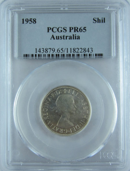 1958 Proof Shilling PCGS PR65