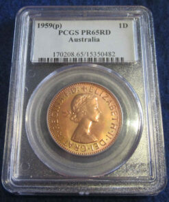 1959 Perth Proof Penny in PCGS PR65RD