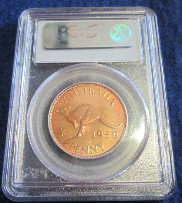 1959 Perth Proof Penny in PCGS PR65RD