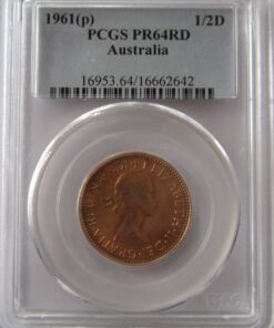 1961 Half Penny. PGDS PR64RD.