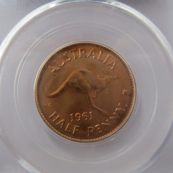 1961 Half Penny. PGDS PR64RD.