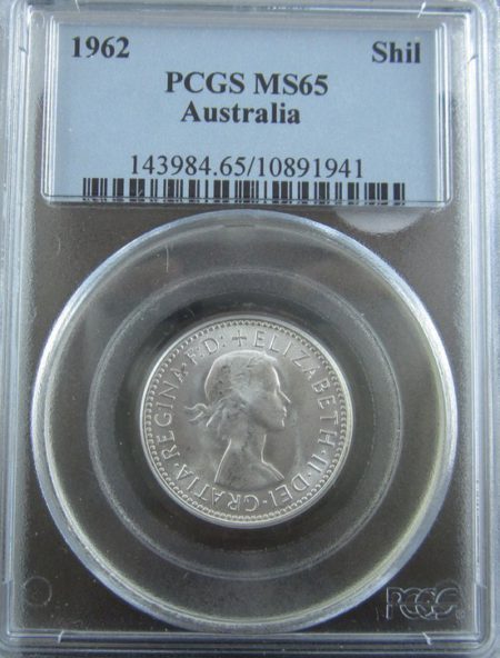 1962 Shilling PCGS MS65