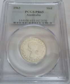 1963 Proof shilling in PCGS PR65