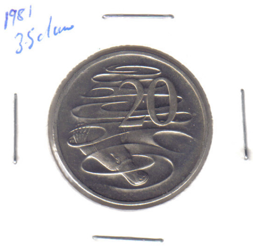 1981 3.5 claw 20c variety – WA Coins – Quality Numismatics
