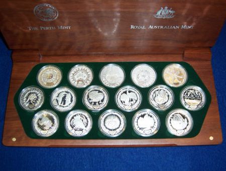 2000 Olympic 16 coin silver set