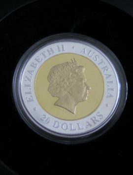 2000 Perth Mint Bi Metal Millennium Coin. Spectacular gold + silver PROOF
