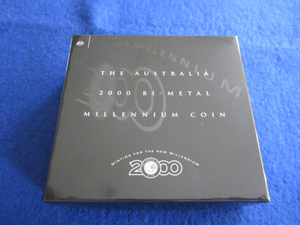 2000 Perth Mint Bi Metal Millennium Coin. Spectacular gold + silver PROOF