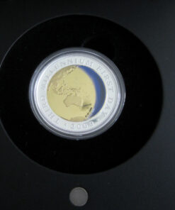 2000 Perth Mint Bi Metal Millennium Coin. Spectacular gold + silver PROOF