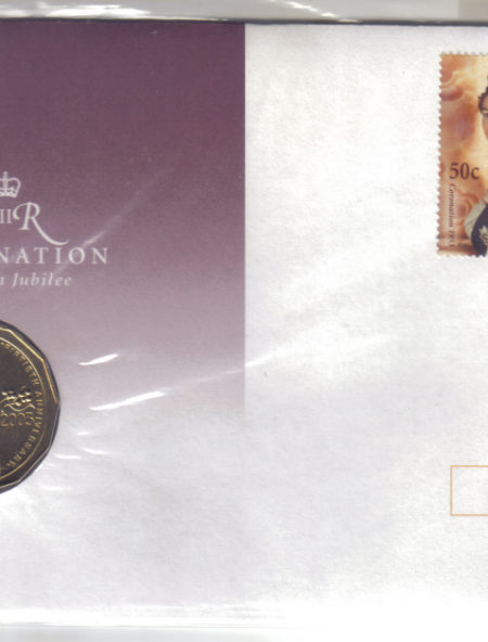 2003 Queen Elizabeth Golden Jubilee PNC STAMP COIN & COVER