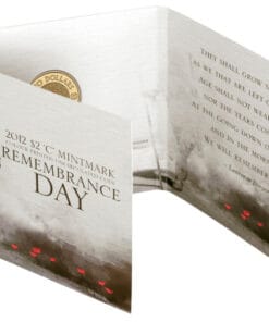 Remembrance Day $2 Commemorative Coin with Colour Poppy Imprint