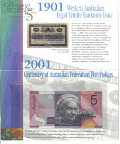 ANDA Ltd Ed Centenary of Federation $5 folder