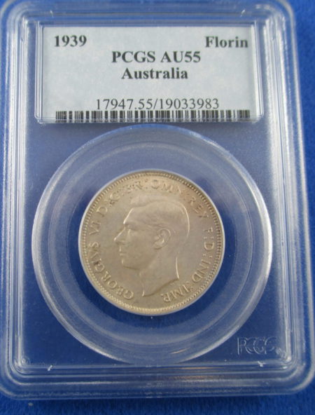 1939 Florin - KEY DATE PCGS AU55