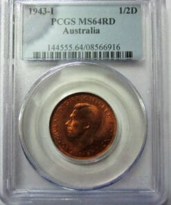 1943i Half Penny PCGS MS64RD