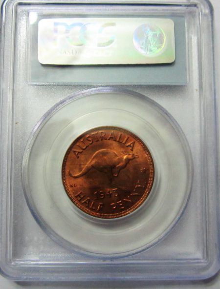 1943i Half Penny PCGS MS64RD