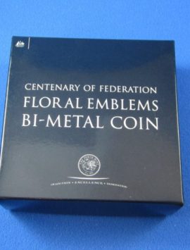 FLORAL EMBLEMS bi-metal coin
