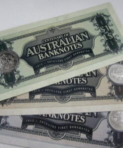 2013 CENTENARY of AUSTRALIAN BANKNOTES with COINS in RAM SLEEVE.