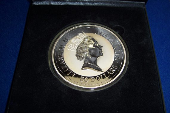 1993 Kilo Silver coin with Japanese Royal Wedding Privy.