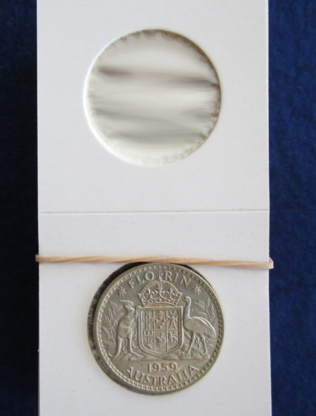 Coin holder for the florin. Packet of 50