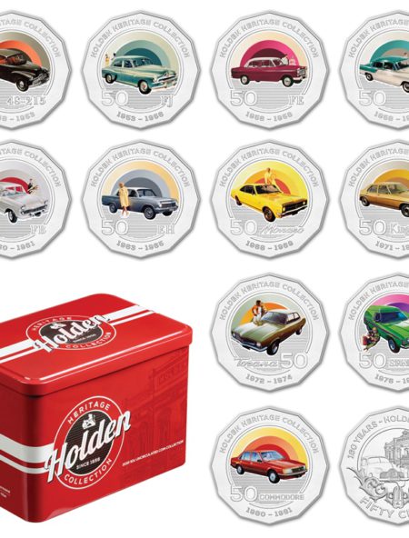 50c 2016 Holden Heritage Collection Complete with TIN